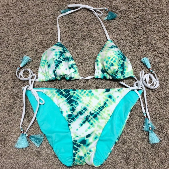 Victoria's Secret Other - Victoria’s Secret Green Tie Dye Bikini NEW LRG